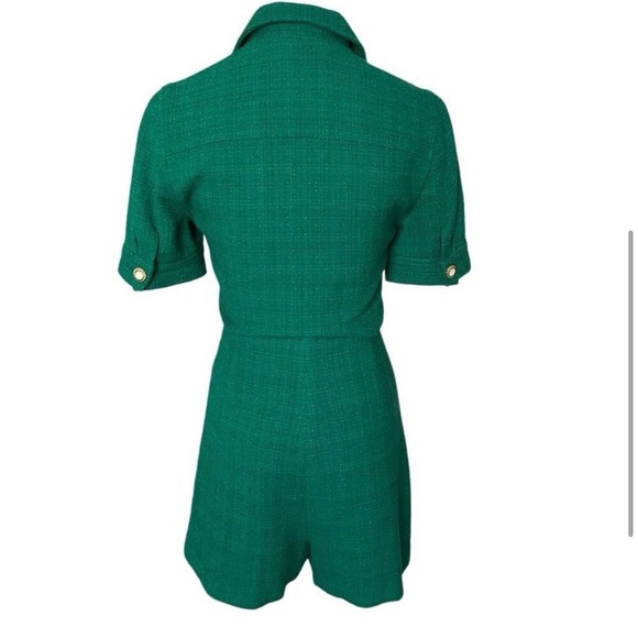 Sandro Green Short-Sleeve Jumpsuit - Picture 6 of 8